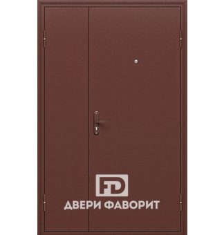 Недорогая двустворчатая дверь с двумя распашными створками