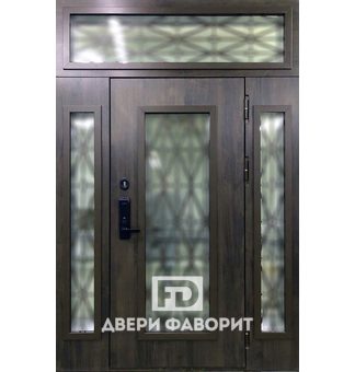 дверь с верхней вставкой со стеклом