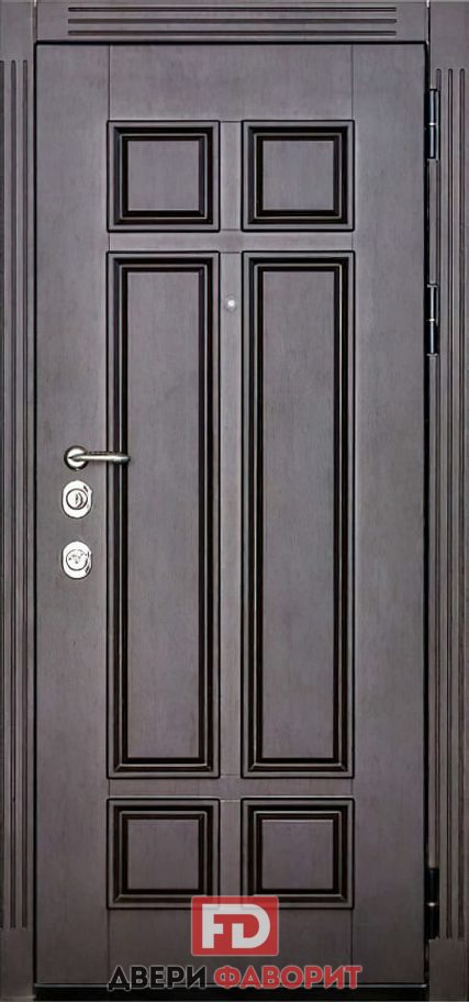 недорогая металлическая дверь с МДФ - МД-1695 - _mdf001