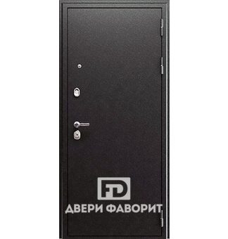 недорогая стальная дверь с зеркалом, покрытие цинкогрунт и МДФ