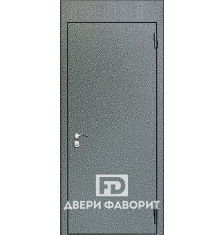 Недорогая дверь с верхней вставкой, цвет серый