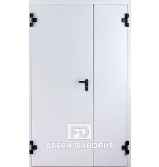 Недорогая двустворчатая дверь с ручкой антипаника