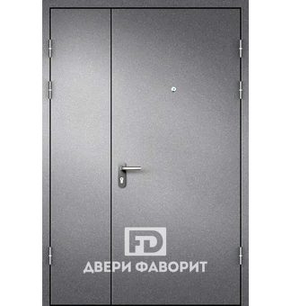 Недорогая двустворчатая дверь с шестью петлями