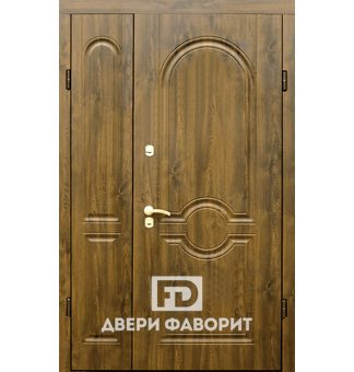 Недорогая двустворчатая дверь с МДФ