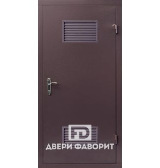Противопожарная дверь МД-1853 с двумя решетками