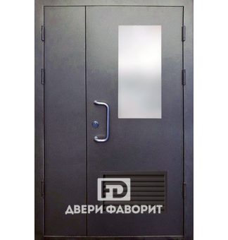 Противопожарная дверь МД-1874 с вентиляцией и стеклом